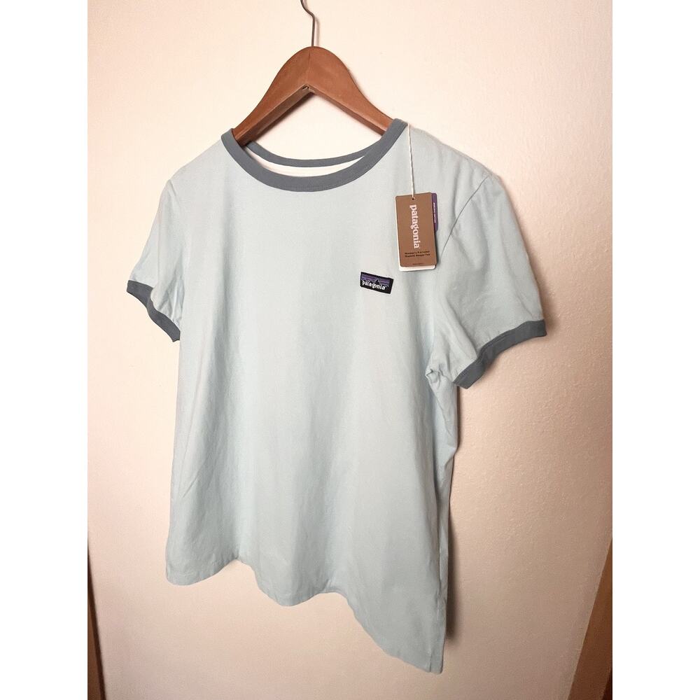 NWT Patagonia Organic Cotton T-Shirt Women’s Sz Medium Blue - Picture 2 of 6